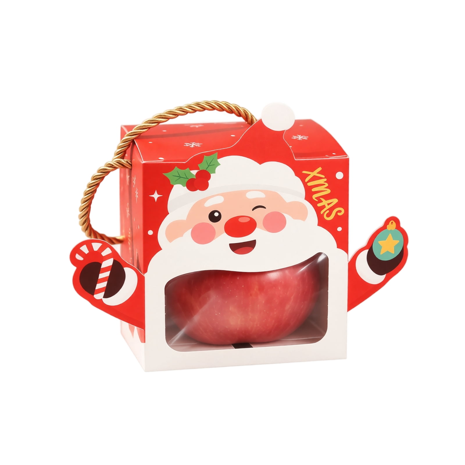 Christmas Gift Box Transparent Window Packaging For Candy Cookie Xmas ...