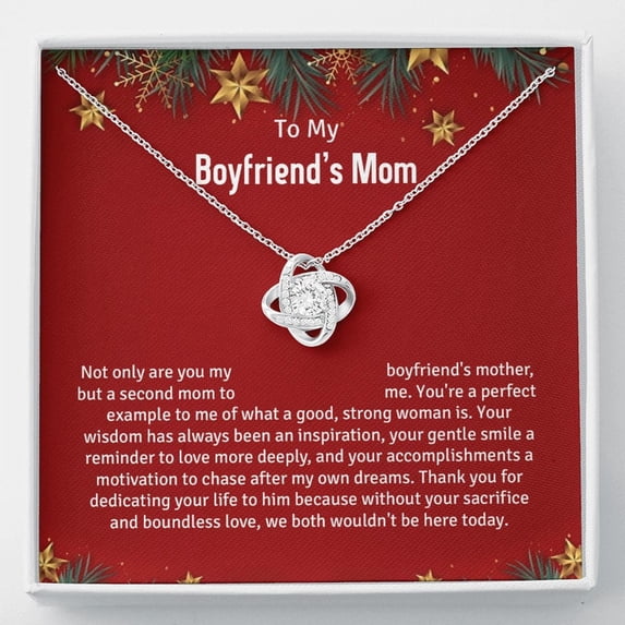 Christmas Gift for Boyfriend's Mom, To My Boyfriends Mom Gift Necklace ...