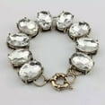 thumbnail image 1 of Christmas Gift Bracelets Bangles Glass Crystal Oval Shaped Statement Bracelet, 1 of 9