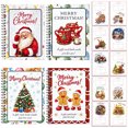 Treee Binding Christmas Gift Card Book 4-Pack, Spiral-Bound Cardstock Books with ...