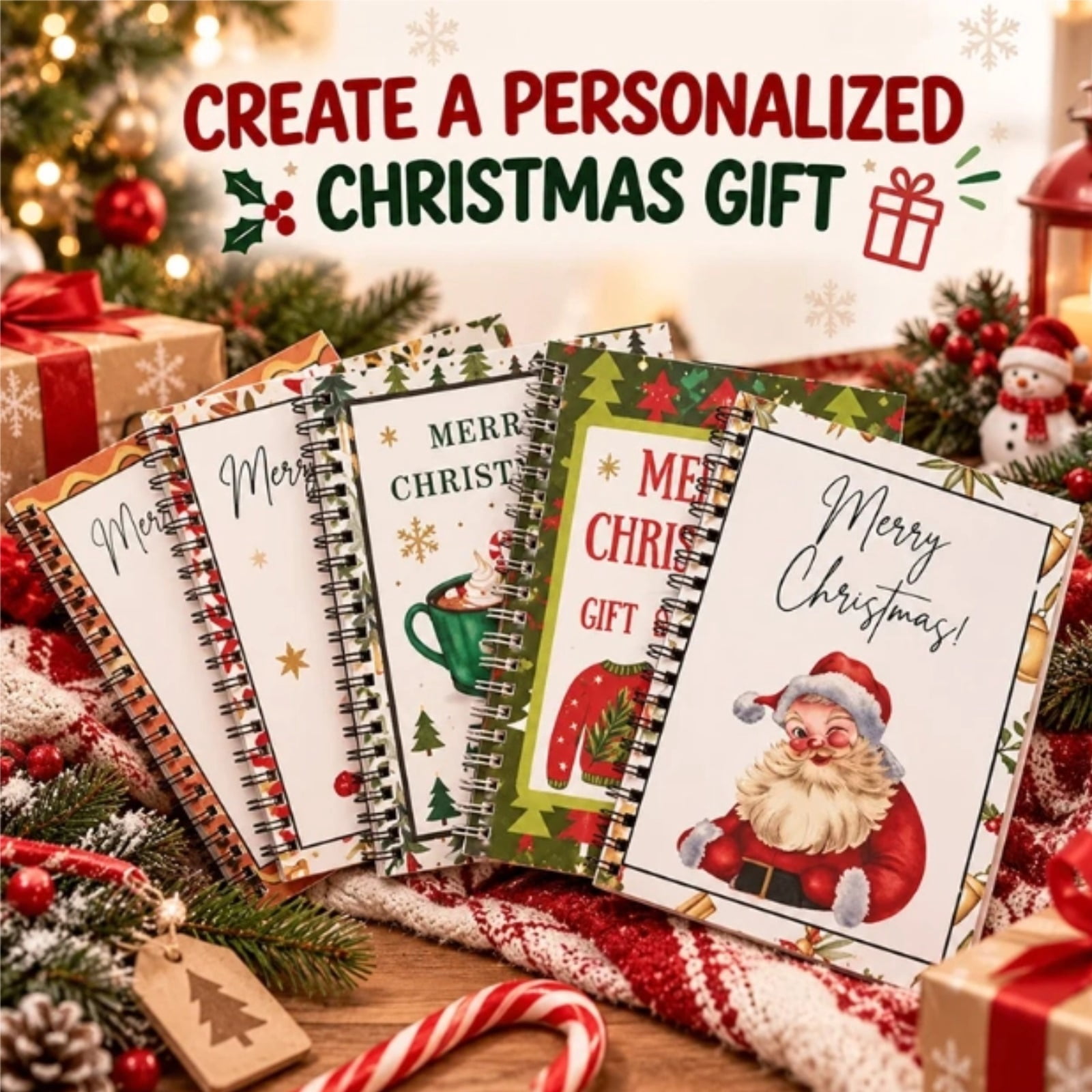 Christmas Gift Card Book 5pack– 12 Gift Card Pages & Personal Message ...