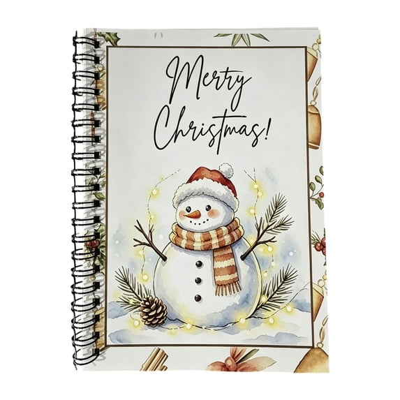 Christmas Gift Card Book, Spiral-Bound Merry Christmas Gift Card Booklet, DIY Greeting Card Organizer, Holiday Gift Card Holder for Students and Friends