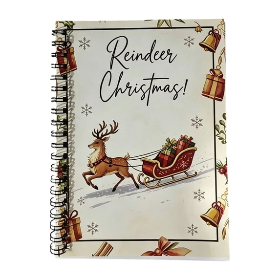 Christmas Gift Card Book Spiral-Bound Merry Christmas Gift Card Booklet, Diy Greeting Card Organizer, Holiday Gift Card Holder for Students And Friends