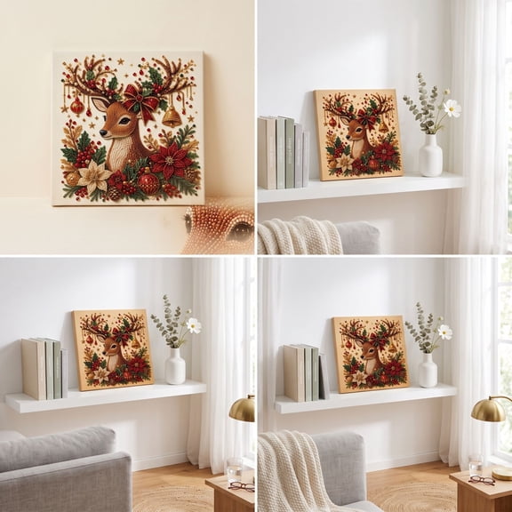 Christmas Gift Christmas Decor Pearl Art Kit For Adults Kit With Frame DIY Home Decor Wall Art Beginner DIY Party Gift Pearl