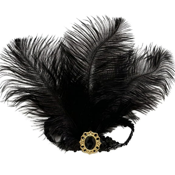 Christmas Gift Cocktail for Women Sequins Headpiece Headband 192ts Headwear Black