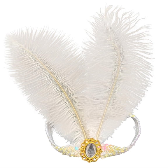 Christmas Gift Cocktail for Women Sequins Headpiece Headband 192ts Headwear White