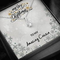 Christmas Gift To Cousin, Merry Christmas Necklace Gift To My Amazing Cousin, Best Christmas Gift For Woman Who Has Everything, Necklace With Meaningful Message Card Inside
