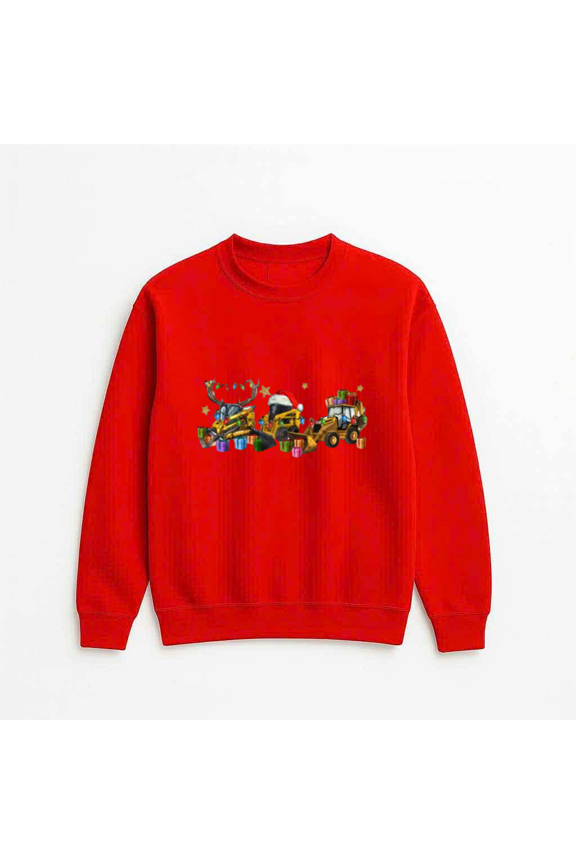 Christmas Gift Cranes Holiday Festive Winter Artistic Graphic Design Sweatshirt, up to size 5XL