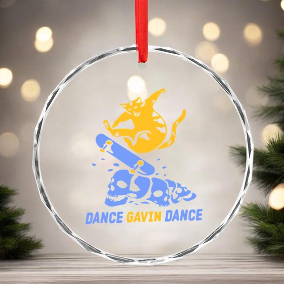 Christmas Gift Dance Gavin Dance Lovers Love Dance CIRCLE GLASS ORNAMENT Home Decor