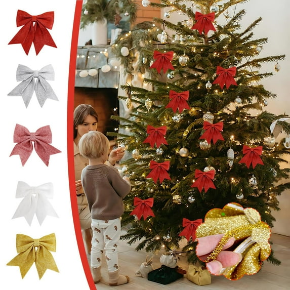 Christmas Gift Decor Christmas Tree Decoration Pearl Bow Hanging Ornament Christmas Tree Decorations