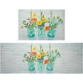 thumbnail image 1 of Christmas Gift Floral Farmhouse Kitchen Rugs Set 2 Piece Colorful Spring/Summer Flowers Decorative Rugs for Kitchen Low-Profile Floor Mats Decorations for Home Kitchen (17"x48"+17"x24"), 1 of 6