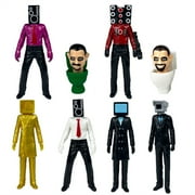 Christmas Gift Gomind 8PCS/Set Skibidi Toilet Action Figures Toys Clearance Sale│Skibidi Toilet Figures Claw Titan Cameraman Speakerman Skibidi Toilet TV Man Toys Set│Birthday Christmas Gifts for Kids