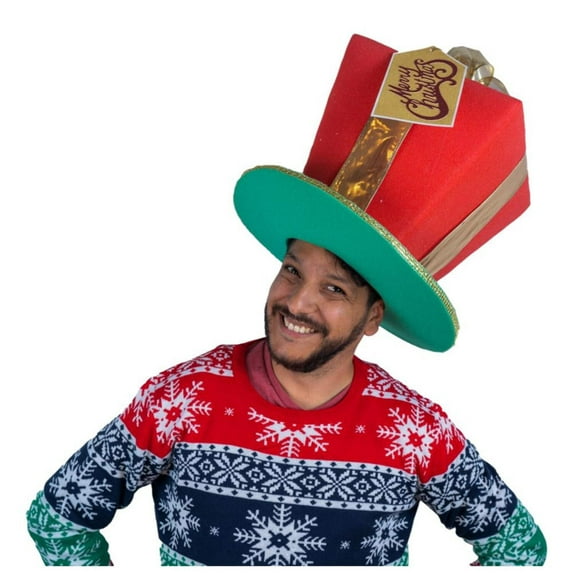 Christmas Gift Hat - Christmas Eve Box Hat - Christmas Holiday Hat - Gift Box Christmas Party Hat - Christmas Outfit Hat