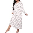 thumbnail image 1 of Christmas Gift Holiday Dresses for Women Oversized Women's Nightgowns & Sleepshirts Long Sleeve Dress Plus Size Womens Sleepwear Watermelon Red, 1 of 5