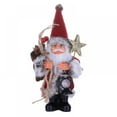 thumbnail image 1 of Christmas Gift Home Decor Christmas Figure Standing Plush Santa Claus with Kerosene Lamp Ornaments Holiday Decorations, 1 of 3