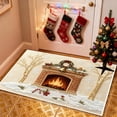 thumbnail image 1 of Christmas Gift Ideas New Christmas Stereoscopic Embroidery Style Carpet Entrance Door Mat Household Absorbent Nonslip Foot Mat Dirt Proof Mat Bathroom Nonslip Mat Size 15.7x23.6 In, E, 1 of 6