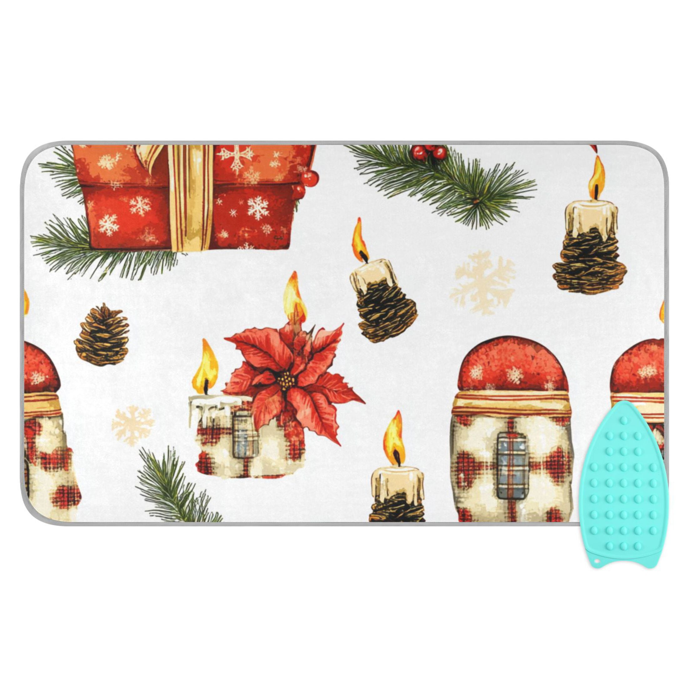 Christmas Gift Ironing Mat Blanket for Table Top Travel Portable Ironing Board Pad 47.2x27.6 Inch