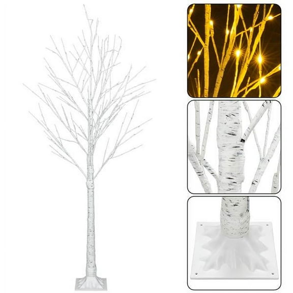 Christmas Gift! Lighted Birch Twig Tree with Fairy Lights 4FT 96LED Lights for Indoor Outdoor Home Holiday Decoration