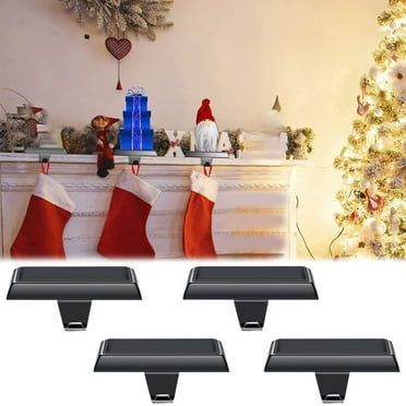 Christmas Gift Metal Christmas Stocking Holders for Mantle Heavy Duty Stocking Hangers Stocking Hook Christmas Ornaments for Counter Tables Window Fireplace Mantle Decoration