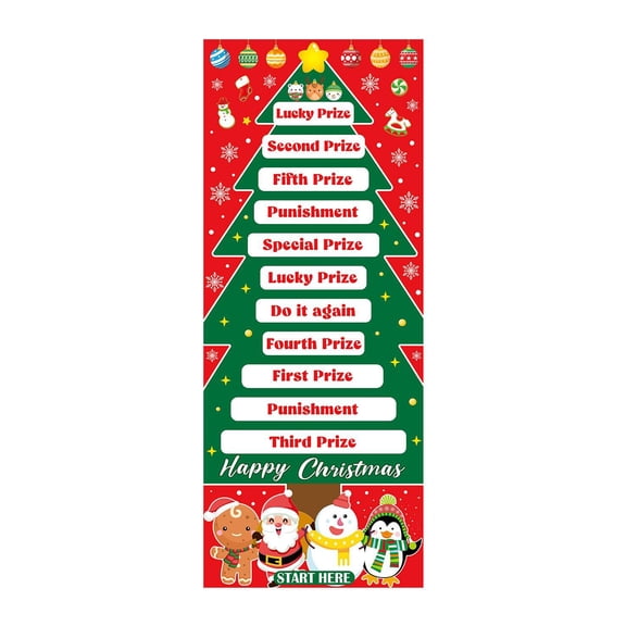 Christmas Gift Roller Game Mat 29.53x73.62Inch Felt Cloth Christmas Rolling Game Aid For Family Festival Celebration