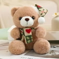 thumbnail image 1 of Christmas Gift Scarf Cute Bear Doll Toy Christmas Hat Bear Doll Cloth Doll, Usupdd 2025 Christmas Gift Scarf Cute Bear, 1 of 6