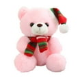 thumbnail image 1 of Christmas Gift Scarf, Cute Bear Doll Toy, Soft Plush Christmas Decoration with Santa Hat, Adorable Multi-Colored Stuffed Animal, Cozy Fabric, Perfect Holiday Home Decor and Kids Cuddle Companion, 1 of 7