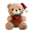 thumbnail image 1 of Christmas Gift Scarf, Cute Bear Doll Toy, Soft Plush Christmas Decoration with Santa Hat, Adorable Multi-Colored Stuffed Animal, Cozy Fabric, Perfect Holiday Home Decor and Kids Cuddle Companion, 1 of 7