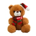 thumbnail image 1 of Christmas Gift Scarf, Cute Bear Doll Toy, Soft Plush Christmas Decoration with Santa Hat, Adorable Multi-Colored Stuffed Animal, Cozy Fabric, Perfect Holiday Home Decor and Kids Cuddle Companion, 1 of 7