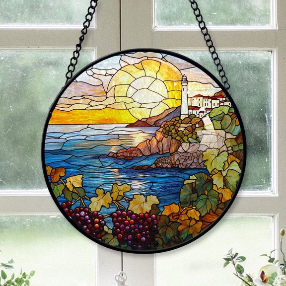 Christmas Gift Set - Italy Stained Glass Hanging Ornament - Silver & Gold Christmas Tree Decor, Holiday Gift for Family & Friends, Collectible 2025