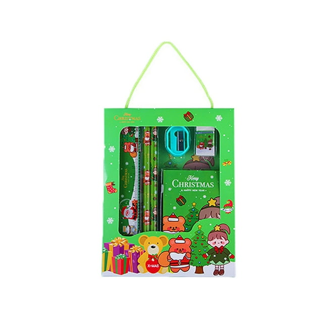 Christmas Gift Stationery Set, Children's School Supplies Pencil 6