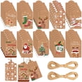 thumbnail image 1 of Christmas Gift Tags Set - Vintage Kraft Paper Xmas Decor for Parties, 1 of 7