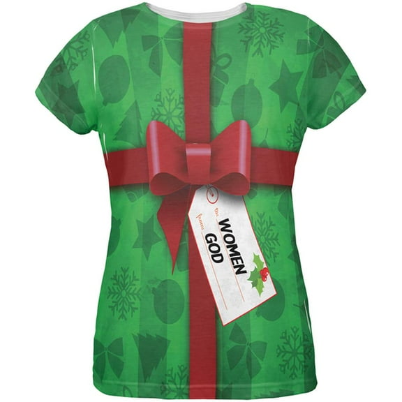 Christmas Gift To Women From God All Over Womens T Shirt Multi 2XL