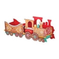thumbnail image 1 of Christmas Gift Train Decoration – Gingerbread Santa Train with Storage Compartments, Holiday Candy Holder & Decorative Centerpiece for Tree, Mantel, Table Display, 1 of 5