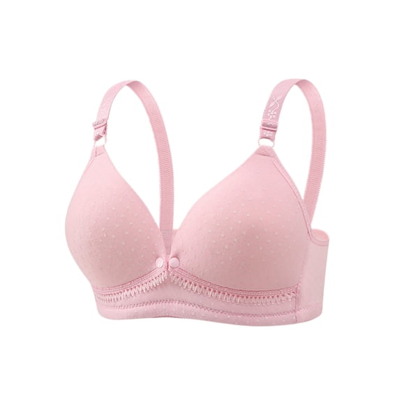 Christmas Gift Wireless Bras for Women No Underwire Seamless Bra Ndbuld Women's Nursing Bra Maternity Sleeping Underwear Large Size Large Cup No Wire Underwear Women Daily Bra,Pink,XL