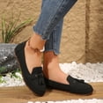 thumbnail image 1 of Christmas Gift Women's Flats Shoes Ballet Flats Dress Shoes Women's Fashion Casual Style Tassel Soft Solid Color Bottom Flat Loafers Shoes Black 36, 1 of 6