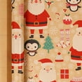 thumbnail image 1 of Christmas Gift Wrapping Paper Santa Claus Snowman Xmas Tree Pattern Bouquet Packaging Paper New Year Party Decoration Paper, 1 of 9