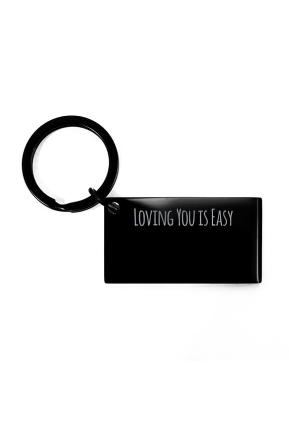 Christmas Gift for Men Loving You is Easy Keychain Husband Gift for Him Men