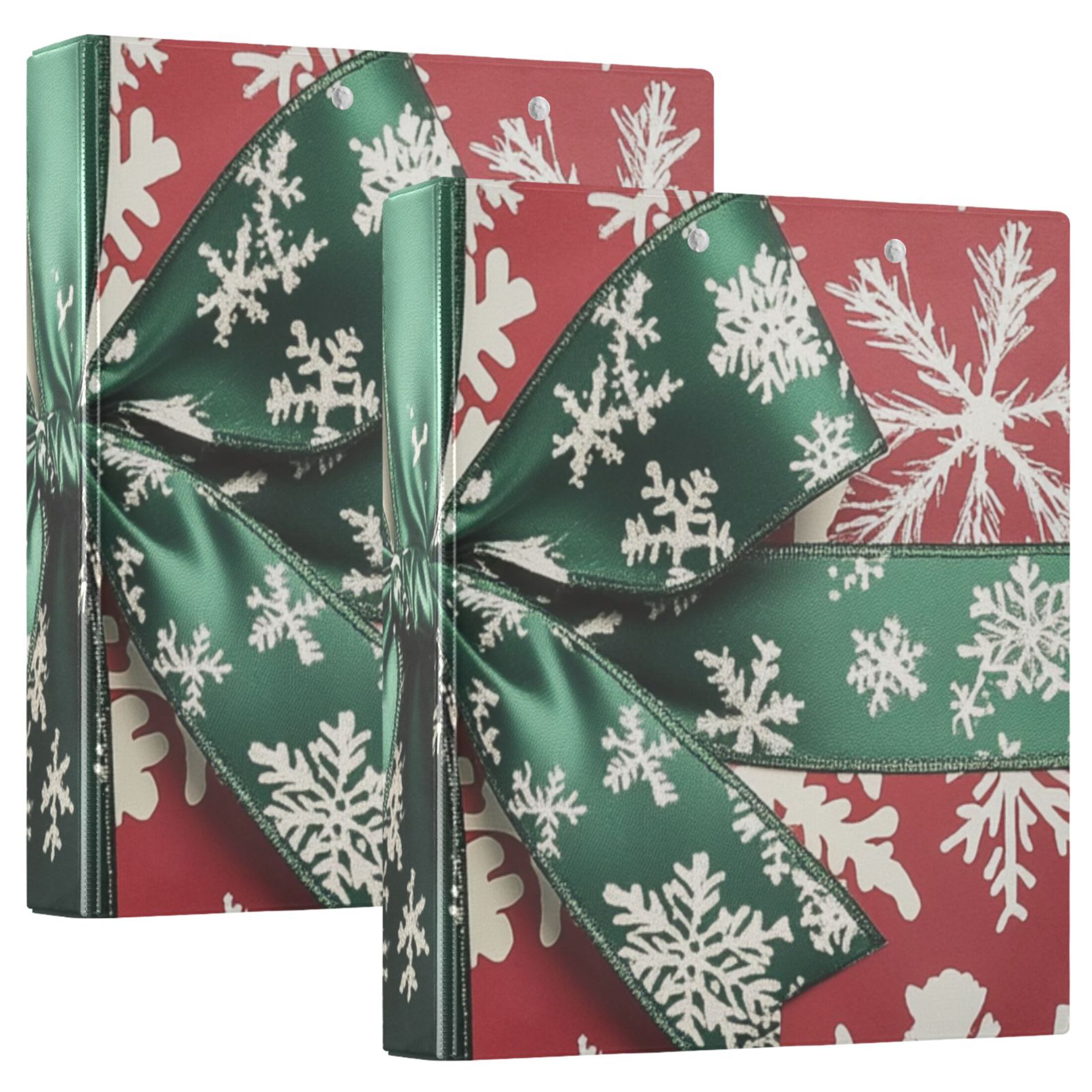 Christmas Gifts 3 Ring Binders 1.5 inch Hardcover File Folders with Interior Pockets A4 Size Organizer for School Office Hospital