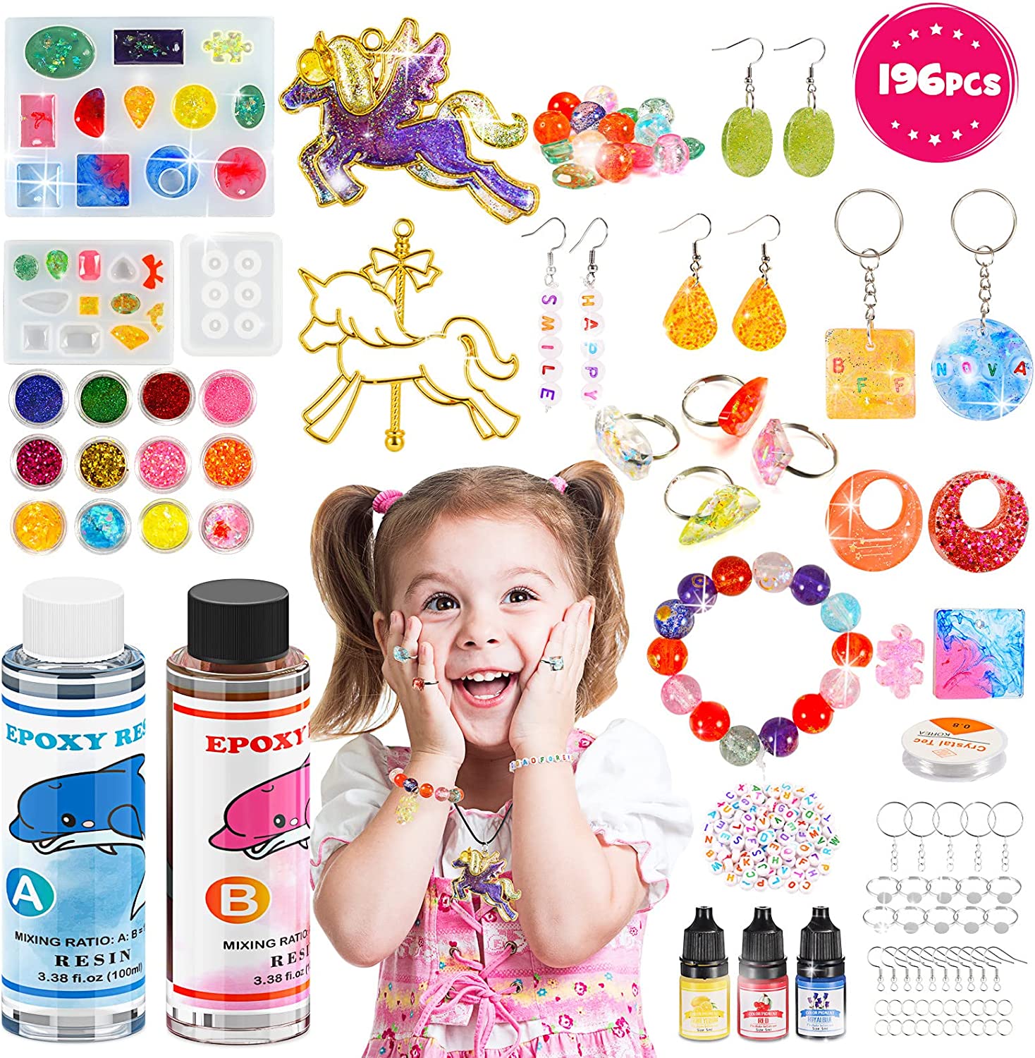OCARDI 7500+Pcs Bracelet Making Kit for Teen Girls,28 Colors Clay Beads