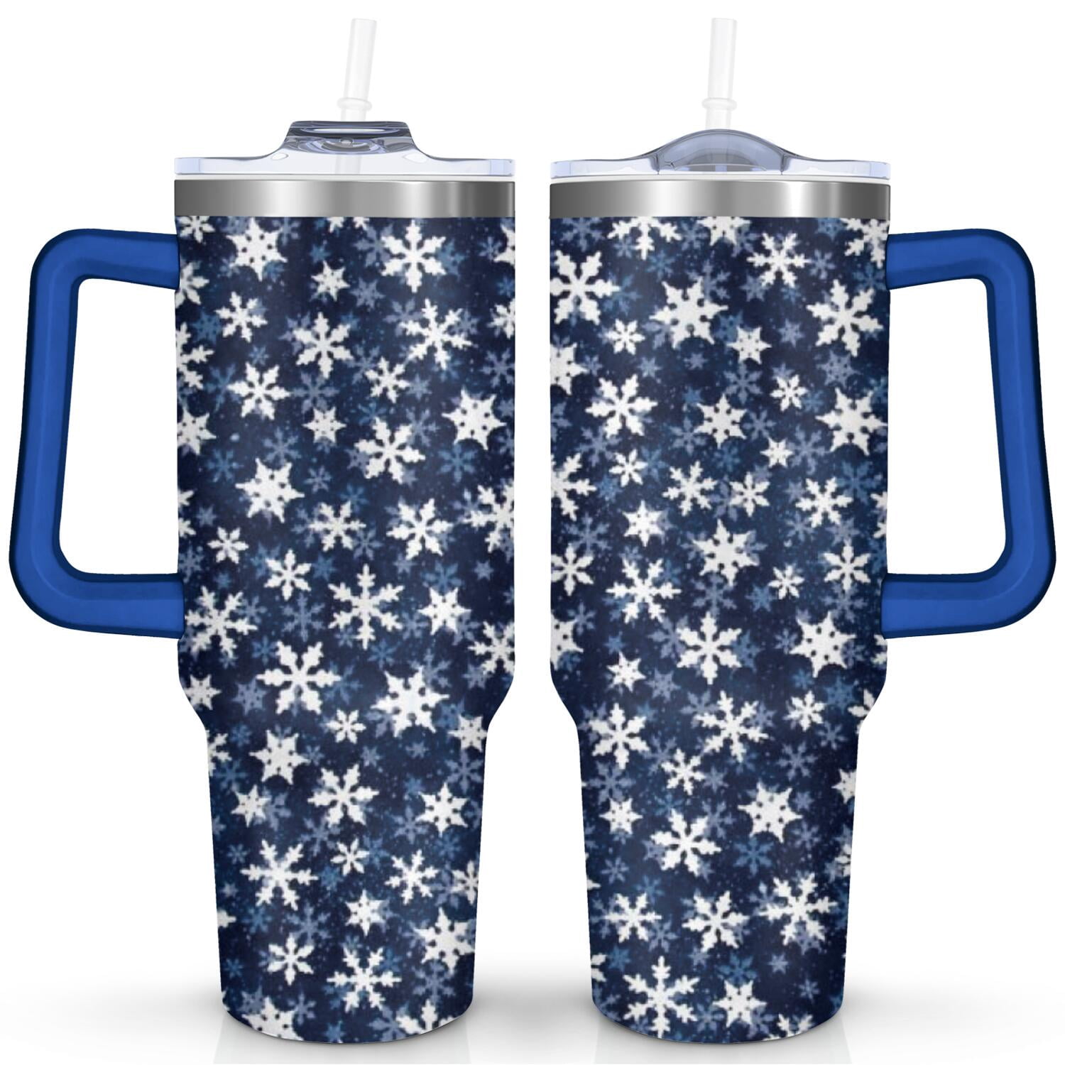Christmas Gifts 40 oz Tumbler with Handle and Straw Lid,Cute Gifts for Women Winter Gnome Vacuum Insulated Leak Proof Tumbler,Holiday Accessories Stainless Steel Coffee Cup