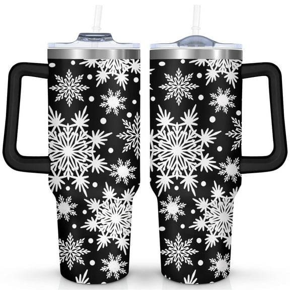 Christmas Gifts 40 oz Tumbler with Handle and Straw Lid,Cute Gifts for Women Winter Gnome Vacuum Insulated Leak Proof Tumbler,Holiday Accessories Stainless Steel Coffee Cup