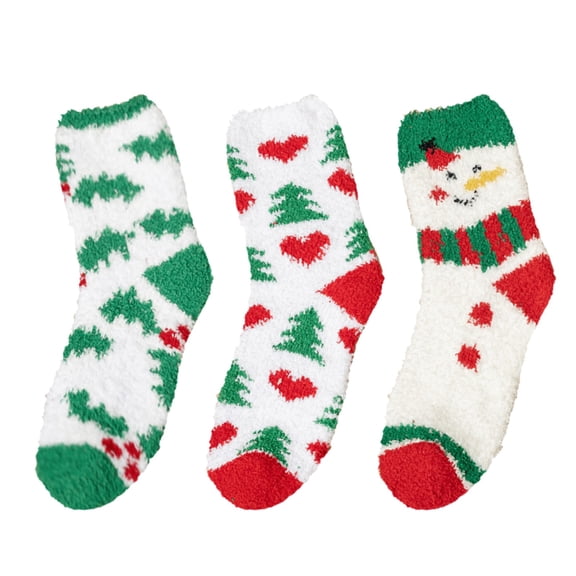 Christmas Gifts Christmas Socks for Women Winter Fashion Santa Cute Thermal Holiday Cozy Socks Mint Green
