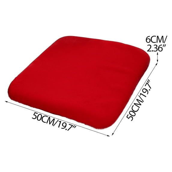 Christmas Gifts Kezqiaxn Christmas Gifts Car Seat Cushion Comfortable Pressure Relief Seat Cushion Plush Chair Cushions Pad for Car Seat Office Chair Home Use Red
