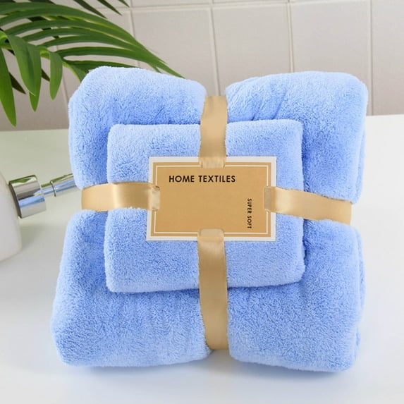 Christmas Gifts Clearance! SHENGXINY Bath Towels Clearance Cotton 2 In 1 Bath Towel and Face Towel Soft-Bath Towels Sets of 2pc Multicolor