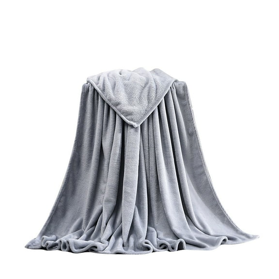Christmas Gifts Clearance! SHENGXINY Blanket Clearance Super Soft Warm Solid Warm Micro Plush Fleece Blanket Rug Sofa Bedding Gray