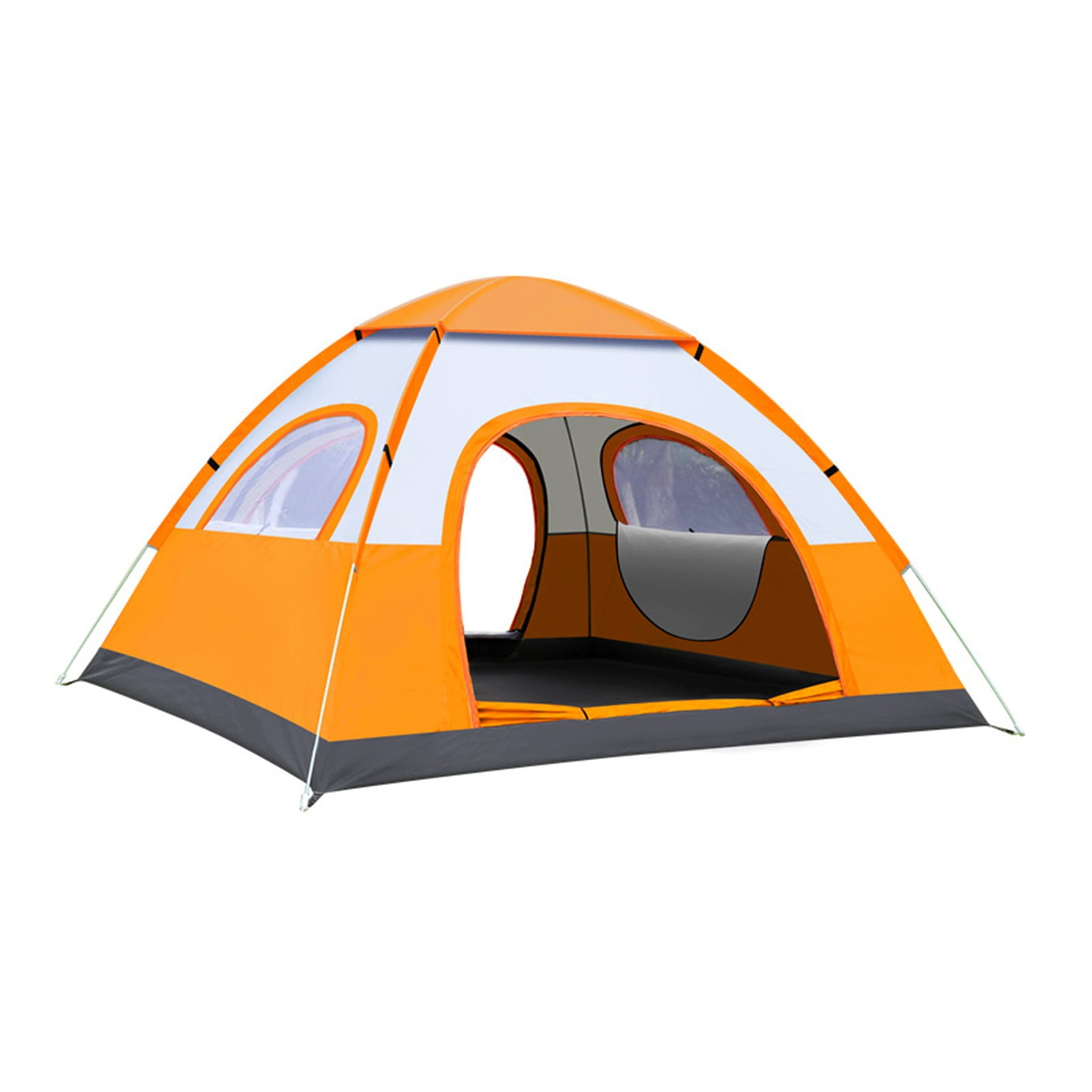 Christmas Gifts Clearance! SHENGXINY Camping Tent Clearance Automatic Tent Rain and Sun Protection A That Open Automatic Tent 2 Seconds Quickly Open Camping Tent Orange