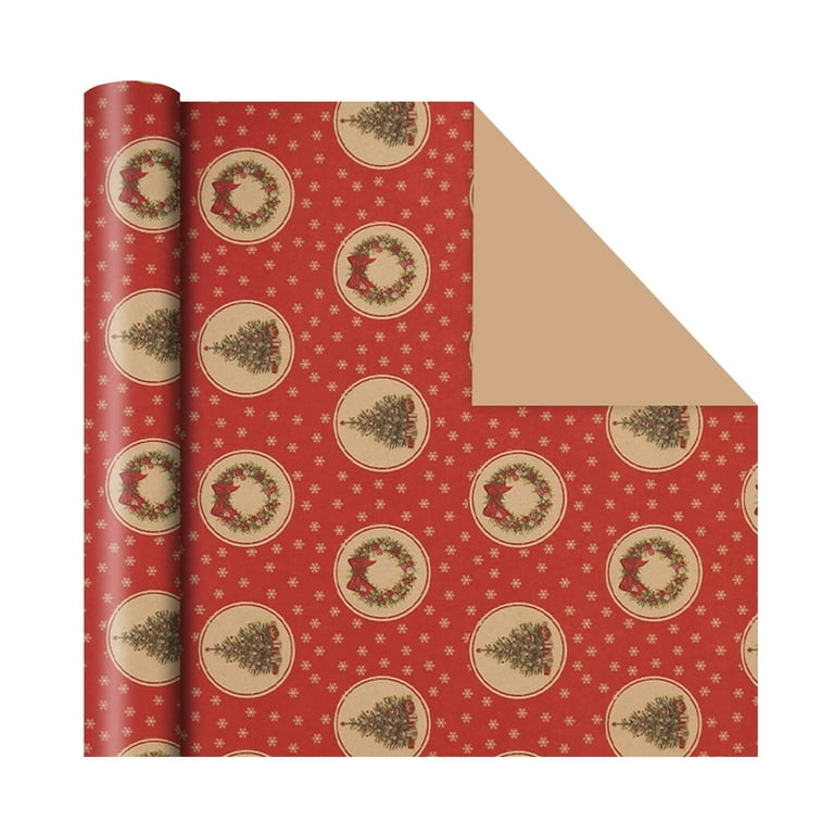 Christmas Gifts Clearance! SHENGXINY Christmas Wrapping Paper Clearance  Christmas Holiday Gift Box Wrapping Paper Christmas Gift Paper Gift Paper  Red