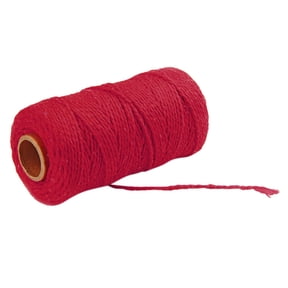 Christmas Gifts Clearance! SHENGXINY Cotton Rope Clearance 100M Long/100Yard Cotton Twisted Cord Rope Crafts Macrame String Red
