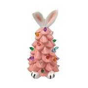 Christmas Gifts Clearance! SHENGXINY Easter Ceramic Tree Lamp Clearance Bunny Tree Easter Decorations for Indoor Spring Home Bedroom Office Decor,Tabletop Bunny Rabbits Tree Home Decor Pink