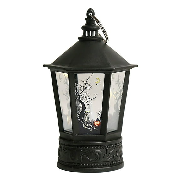 Christmas Gifts SHENGXINY Halloween Lights Halloween LED Candle Lights Battery Operated Hanging Retro Lantern Ornaments Porch Party Halloween Decoration Black